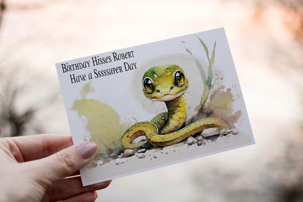 Snake Birthday Card, Snake Birthday Card - Click Image to Close